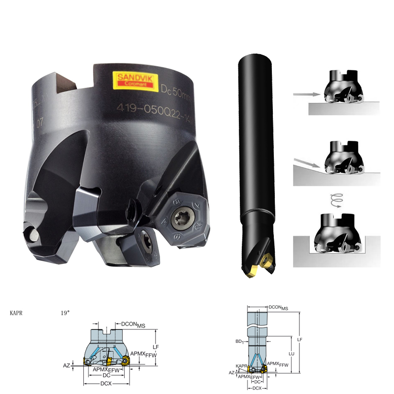 坡走加工19度高進給銑刀419-052Q