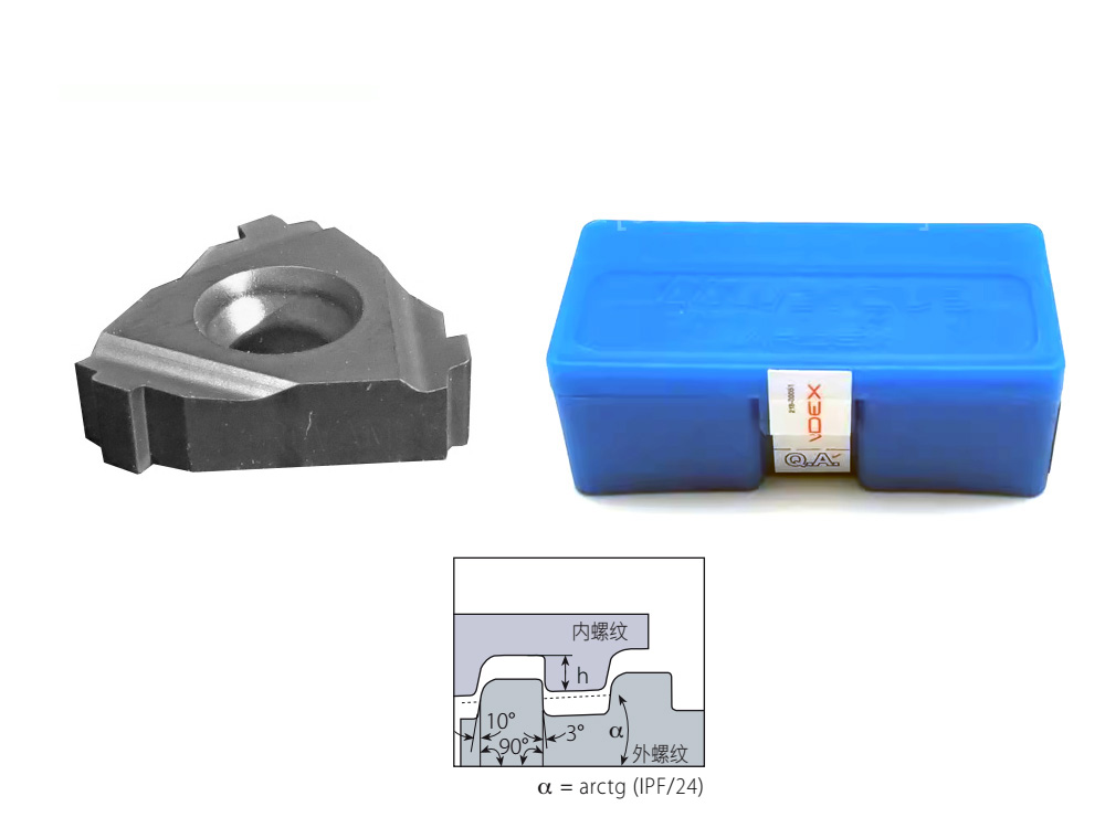 特殊扣螺紋8紋正手內螺紋刀片3IR8NV