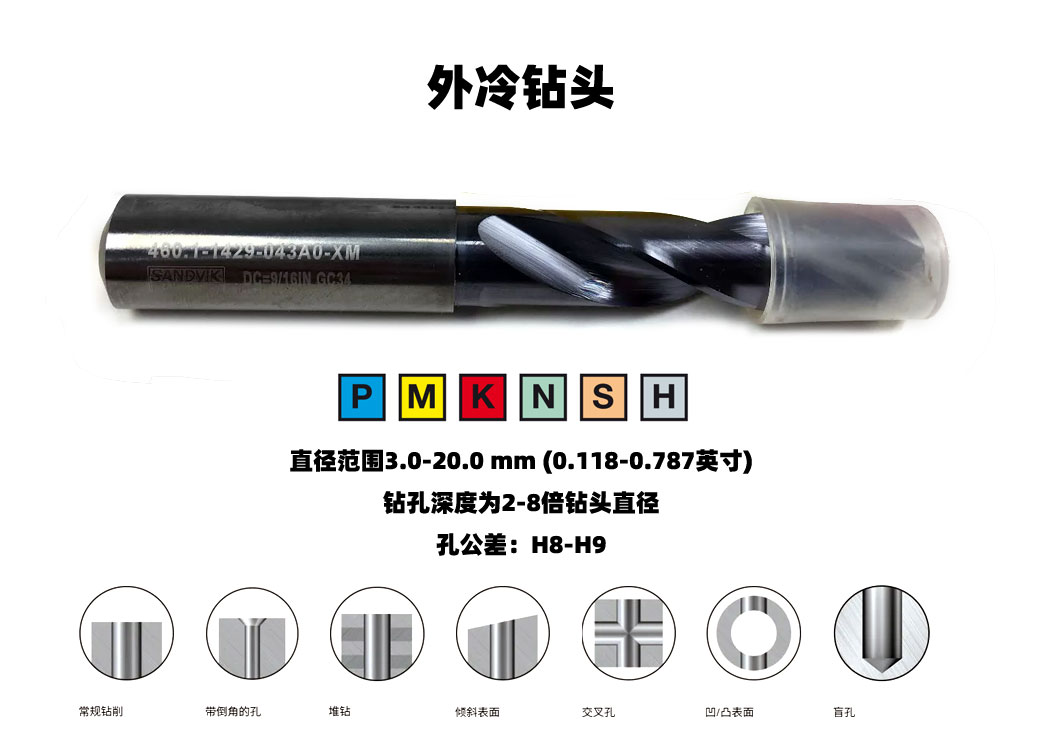 3倍徑7.7mm整體硬質合鉆頭460.1